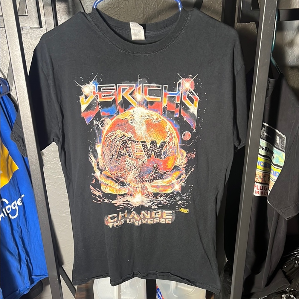 AEW Chris Jericho "Change The Universe" Black Graphic T-Shirt